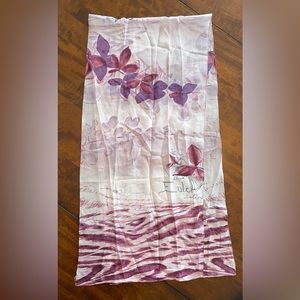 Purple Floral Scarf